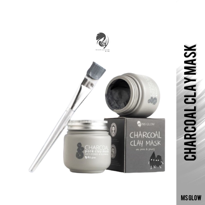 MASKER WAJAH MS GLOW CHARCOAL/GREENTEA  || MS GLOW MALANG ORI