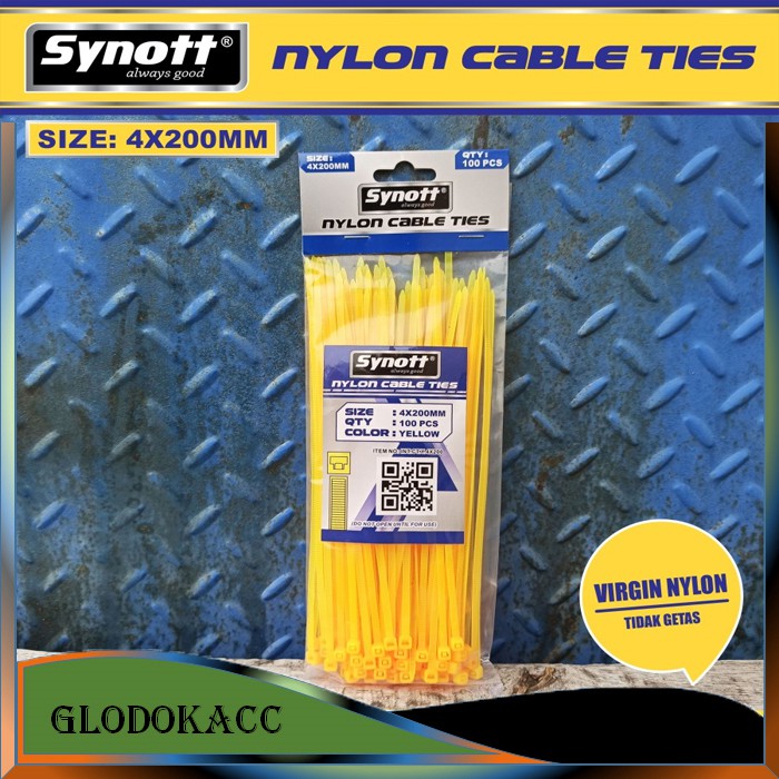 KABEL TIE 4 X 200 MM / SYNOTT CABLE TIES ISI 100 PCS