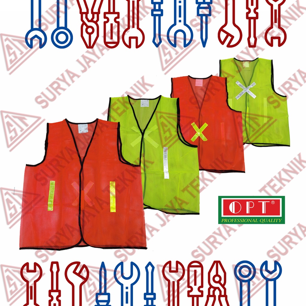 Rompi Safety Jaring Hijau / Safety Vest Net XXL