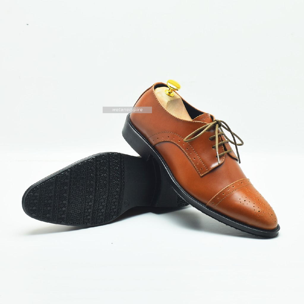 SEPATU Oxford Cowok Pantofel Kerja Pesta Pria WETAN Swetadwipa 2 Brogue Style