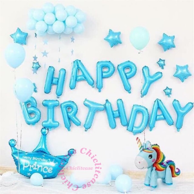 Set balon foil 3D unicorn/birthday dekorasi pony/ulang tahun set