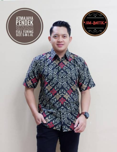 Kemeja Batik Lengan Panjang/ Pendek NEW ATMAJAYA Batik Lapis Furing Terbaru Batik Exclusive Pria