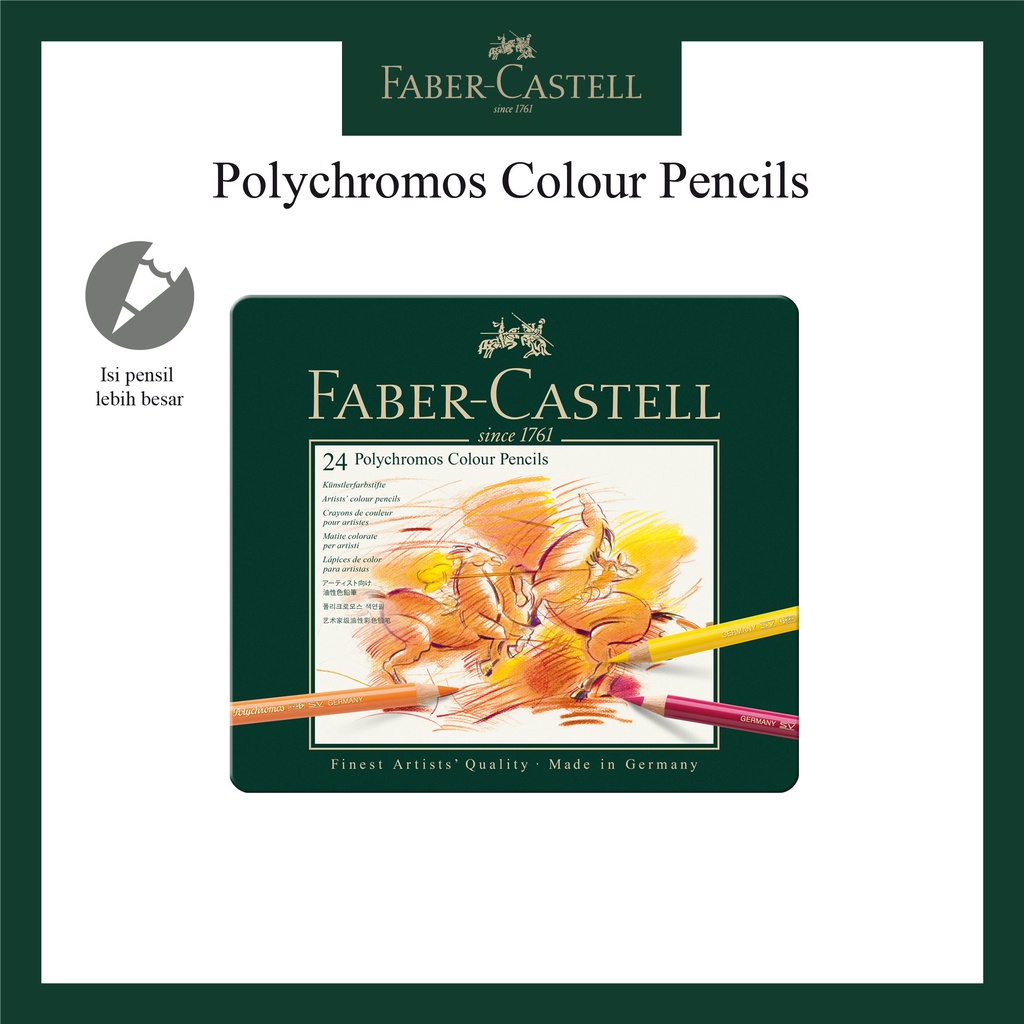 

Pensil Warna Polychromos Faber Castell 24 Warna / Polychromos Colour Pencil tin of 24