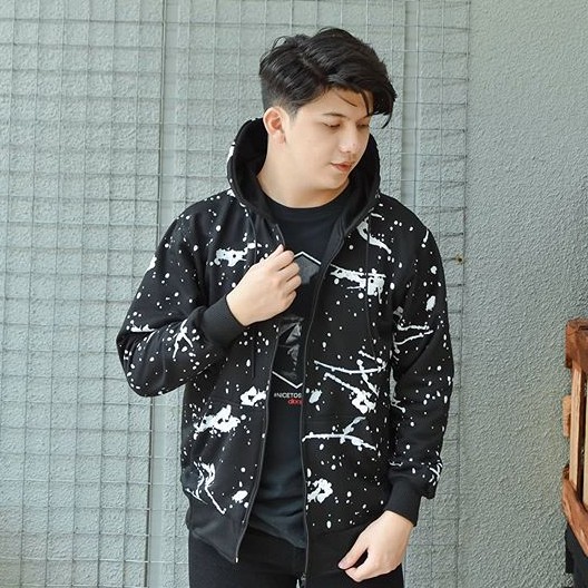 BLOTCHES ZIPPER HOODIE JAKET UNISEX COUPLE BEST QUALITY