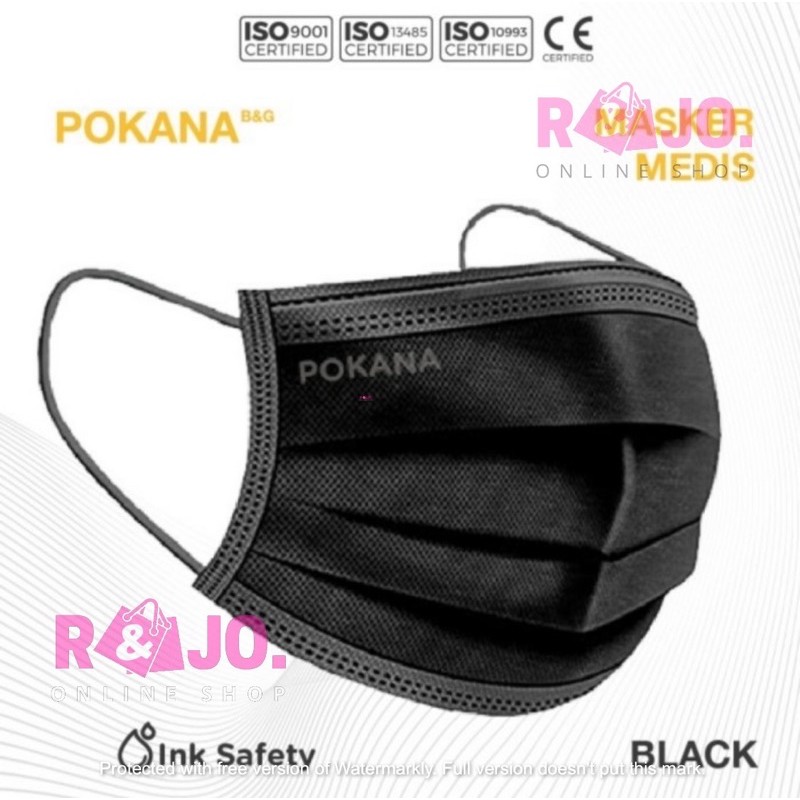 Masker Surgical Earloop 3ply Premium Pokana isi 25 pcs