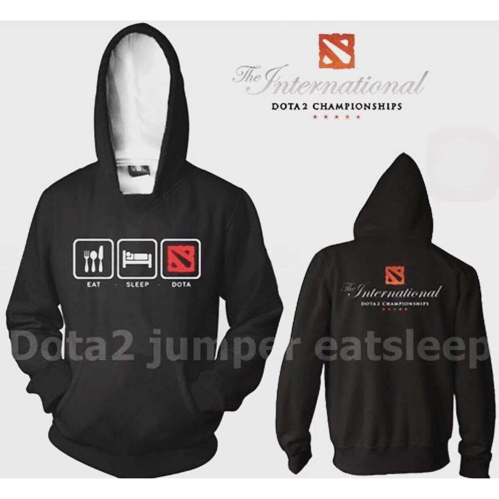 Hoodie Gamer Dota2 Eat Sleep Repeat Fleece