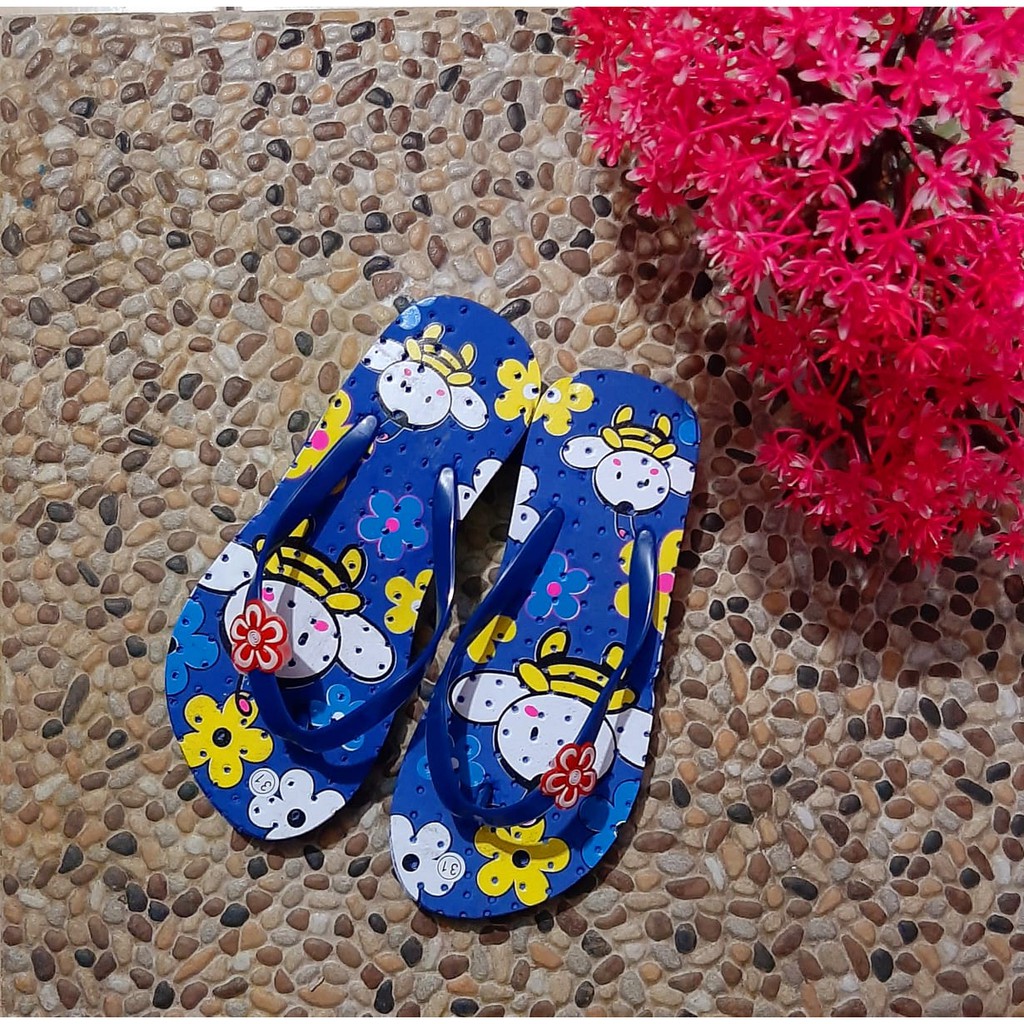 Sandal Wedges Anak Perempuan Motif LEBAH New