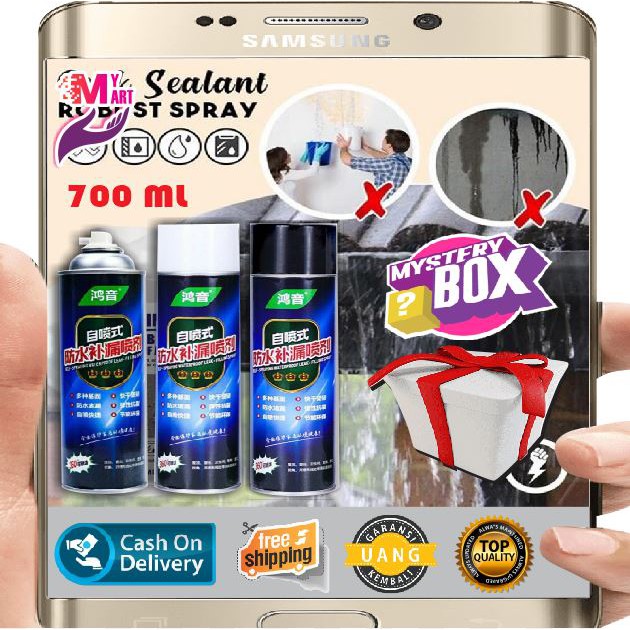 Spray Ajaib Anti Bocor Waterproof 700ml - Spray Tambal Anti Air - Gori - Leak King