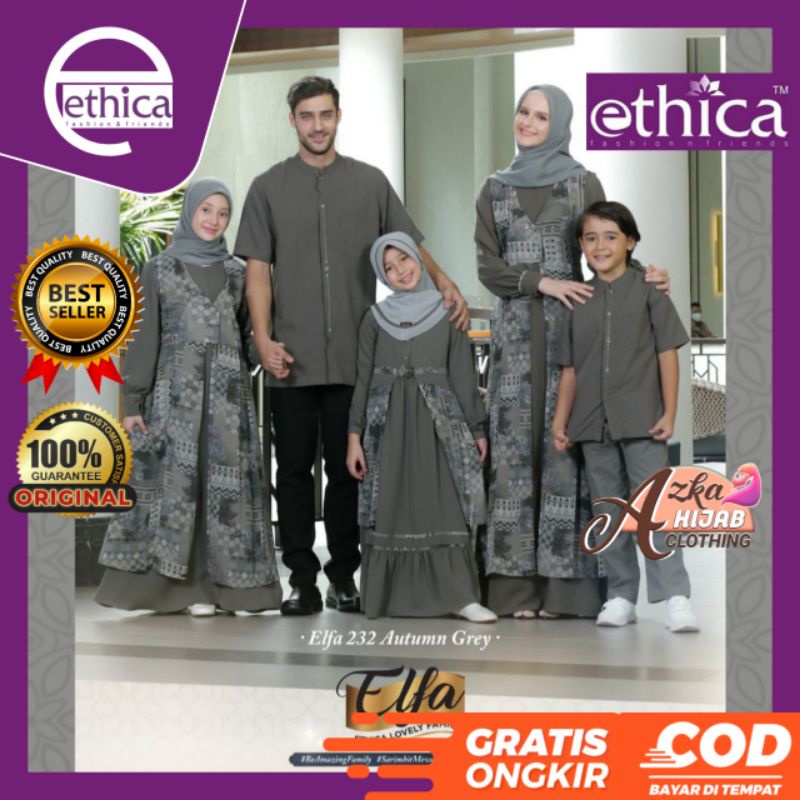 SARIMBIT ETHICA SALE‼️ SARIMBIT ELFA 232 AUTUMN GREY / GAMIS ETHICA DISKON 50% / KOKO ETHICA DISKON 