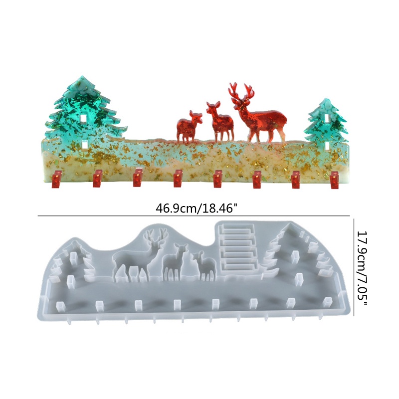 Siy Cetakan Resin Epoksi Uv Bentuk Kait Rusa Bahan Silikon Untuk Kerajinan Tangan Diy