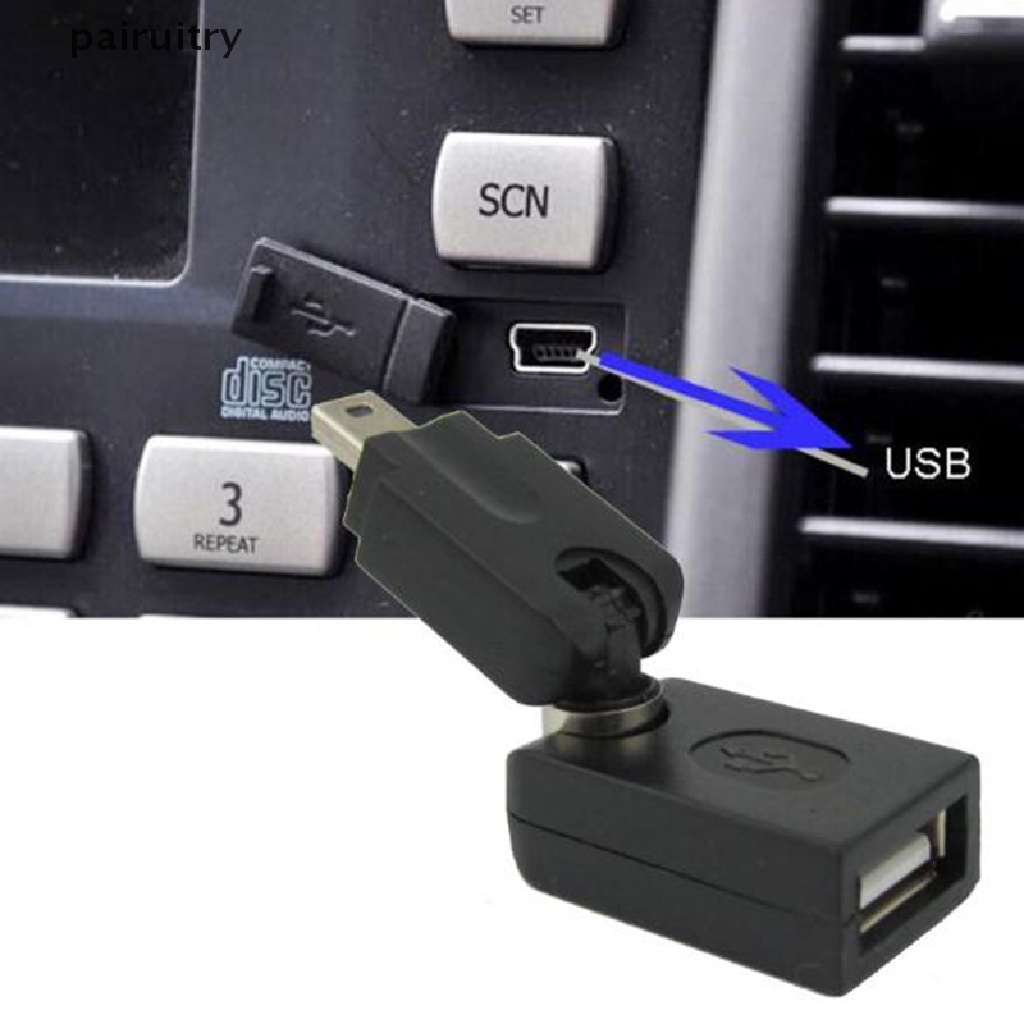 Prt Adapter Konektor Interface USB OTG Warna Hitam Untuk MP3 Player Mobil PRT