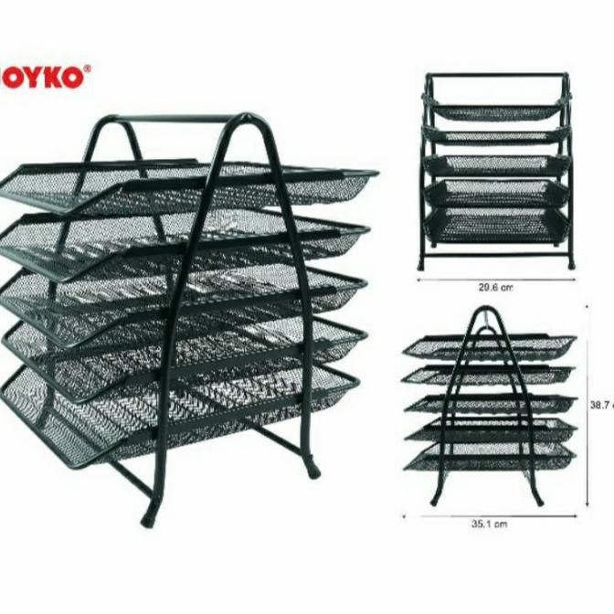 

Rak Dokumen/Rak Kertas/Elevated Tray Besi 5 Susun Joyko Terlaris