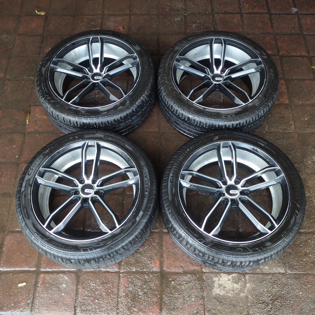VELG MOBIL SEKEN BEKAS MOBIL MODEL ADV RING 20LEBAR 8 9 PCD 5X114,3 ET 42 35 BALCK POLIS + BAN GT RA