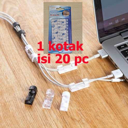 Klip Kabel Organizer Cable Clip 20 PCS - FT-8018 - CARPRIE