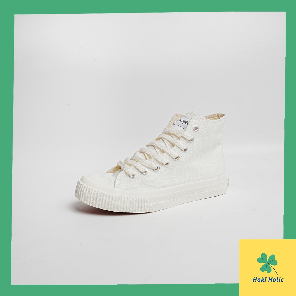 Warrior Venus HC High Original 100% - Sepatu Vulcanized Canvas Pria/Wanita Warrior Original Termurah - Warna Black dan White