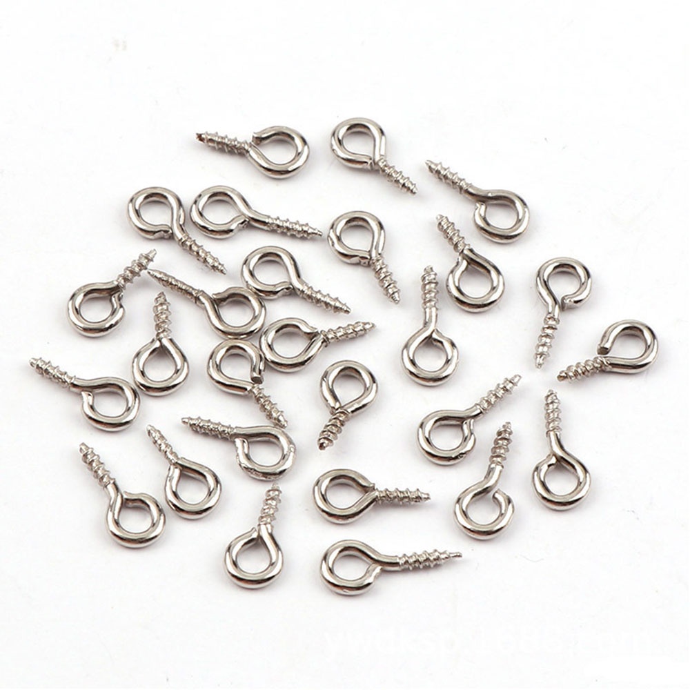 【COD Tangding】100pcs / set Gantungan Kunci Bentuk Mata Domba Bahan metal Warna gold / silver