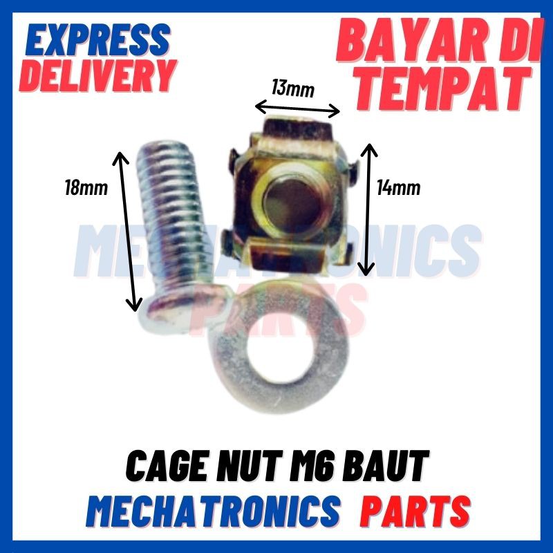 [DEV-9108] CAGE NUT M6 BAUT