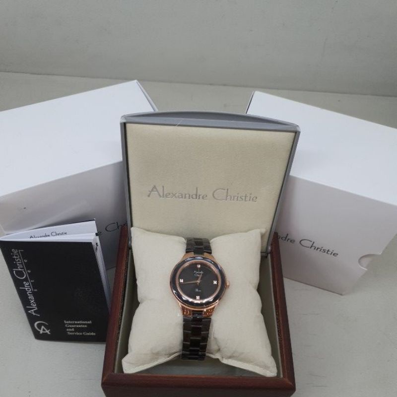 Jam Tangan Wanita Alexandre Christie AC2931LH AC 2931 LH AC2391 LH AC 2391LH Black Rose Gold