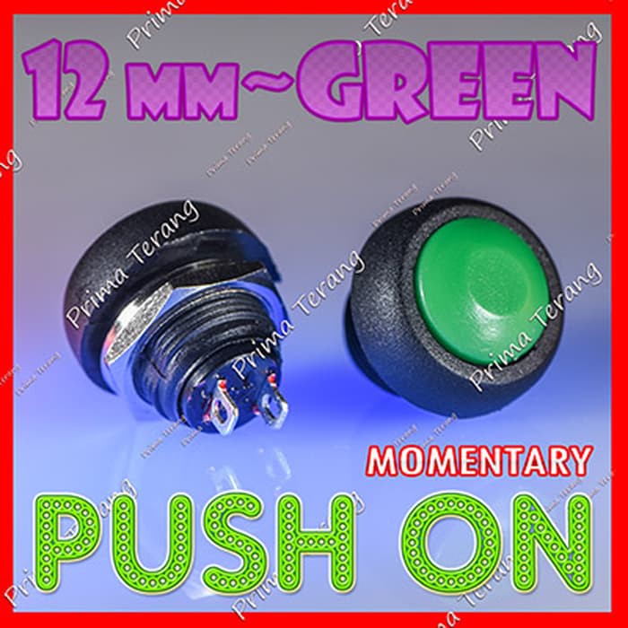 Saklar Broco - Saklar - Perlengkapan Listrik Waterproof Push On Momentary Switch Round Head Saklar