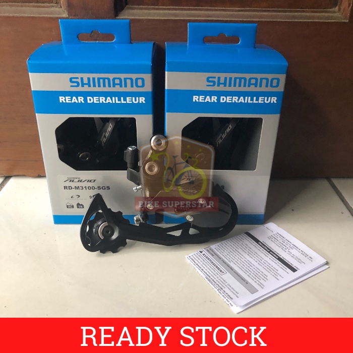 Rear Derailleur RD Shimano 9 Speed Alivio M3100 SGS Long Cage Sepeda