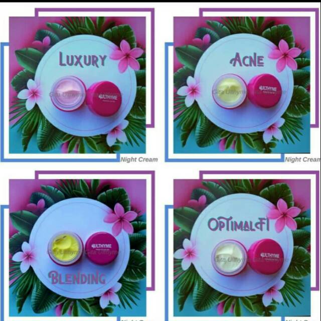 Cream malam luxury/optimal/jerawat/superwhitening /blending /melano ulthyme
