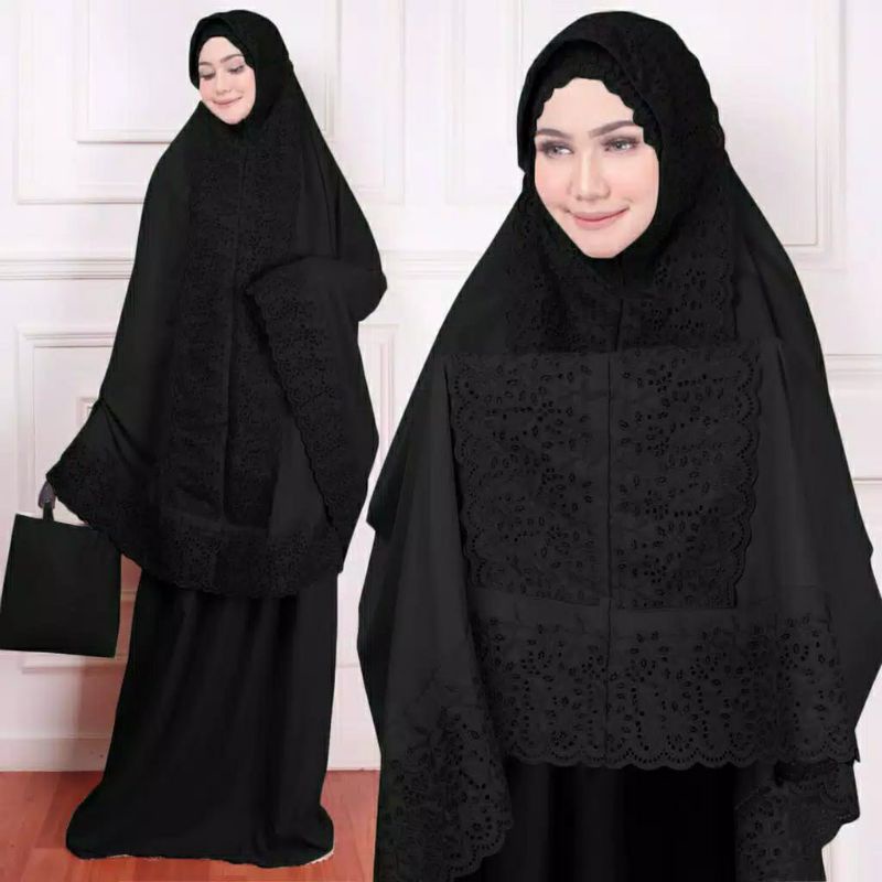 mukena dewasa Fatimah  bordir katun premium couple