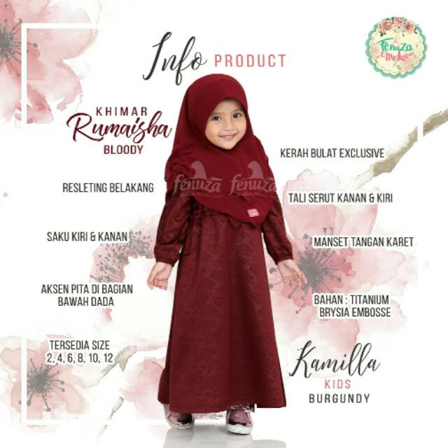 Kamila kids fenuza (gamis saja)