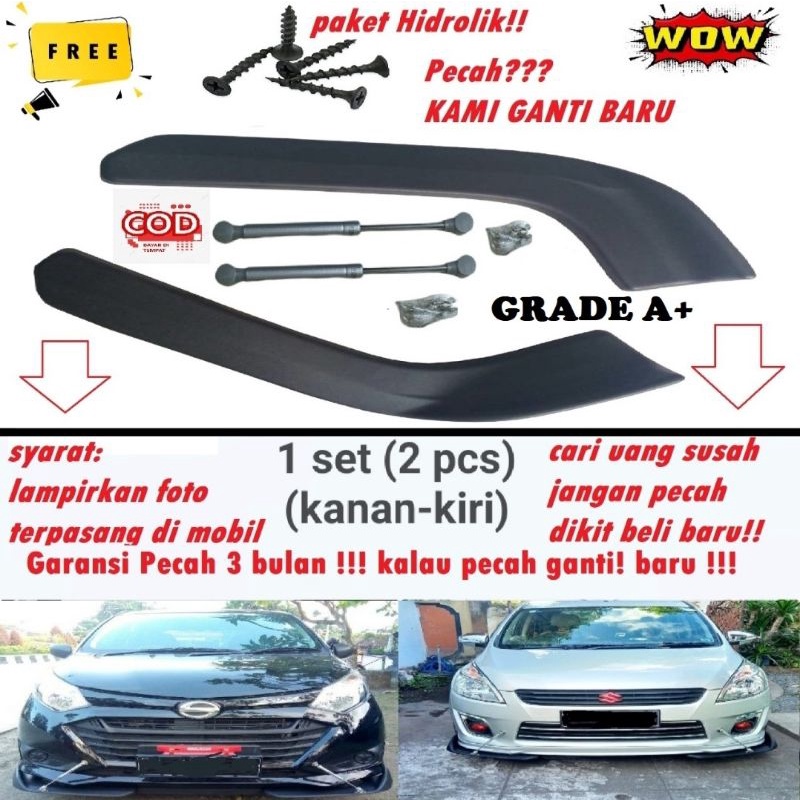 Winglet Lips Bumper Diffuser Depan Universal Kualitas Terbaik