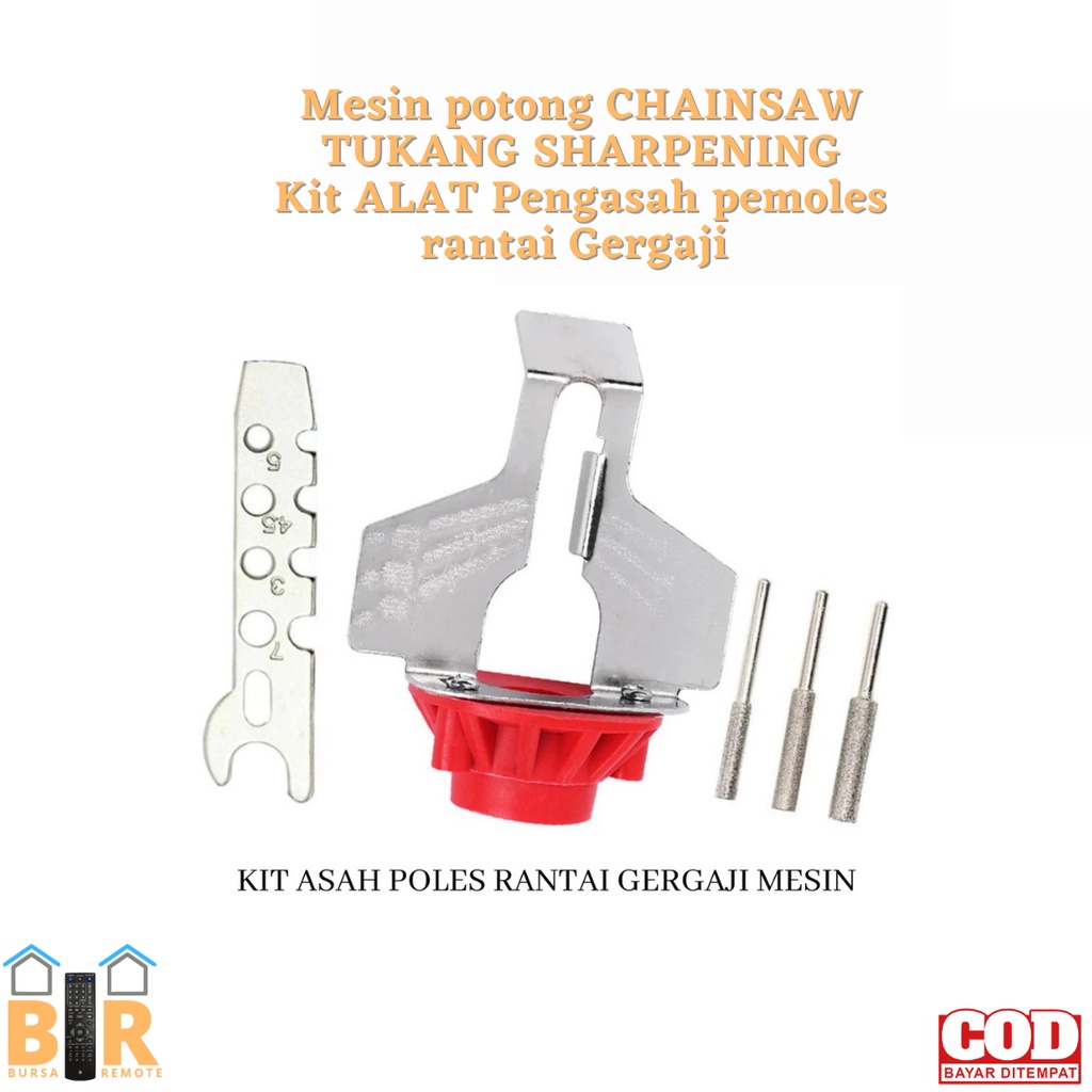 Mesin potong CHAINSAW TUKANG SHARPENING Kit ALAT Pengasah pemoles rantai Gergaji