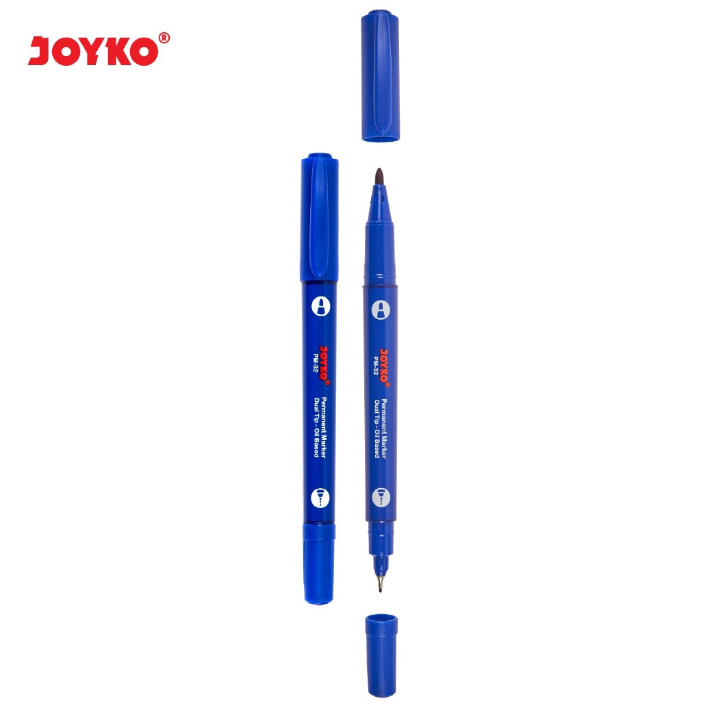 

Permanent Marker Spidol Permanen Joyko PM-32 Dual Tip / Joyko Original