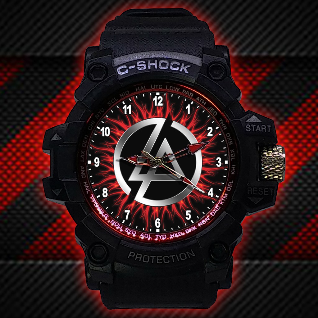 (ISTIMEWA BOSSQUE) JAM TANGAN LINKIN PARK LIST MERAH - EXCLUSIVE 1