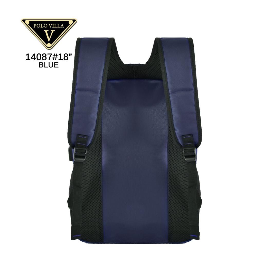 Tas Ransel Fashion Backpack Sekolah Polo Villa 14087, (Free Kabel Extension USB + Free Rain Cover)