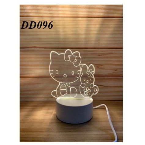 Lampu 3D LED Kaca Transparan Hiasan Pajangan Tumblr Lampu Tidur