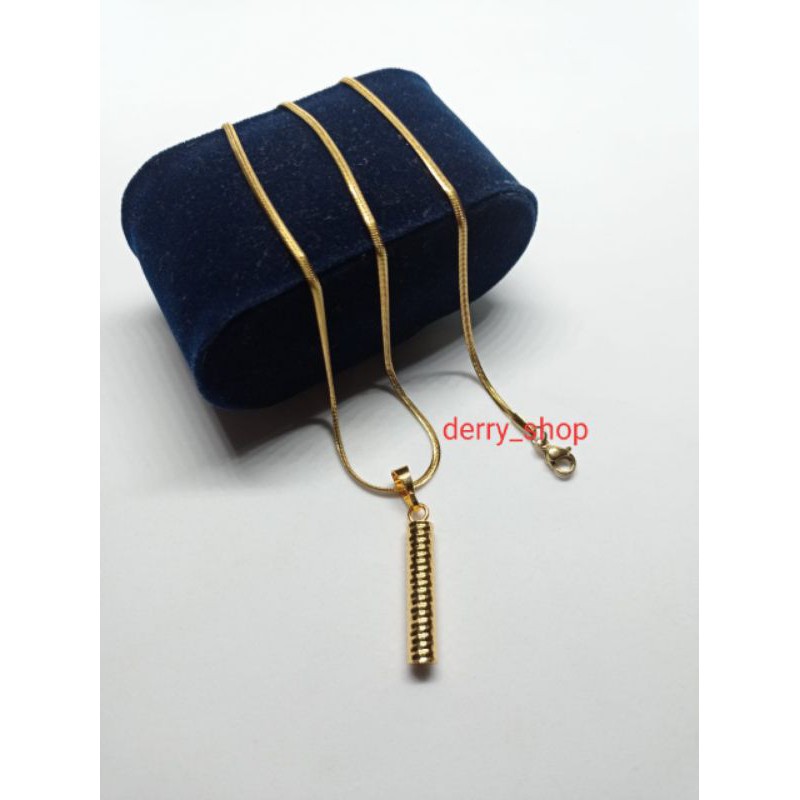 KALUNG TITANIUM GOLD BANDUL BAMBU