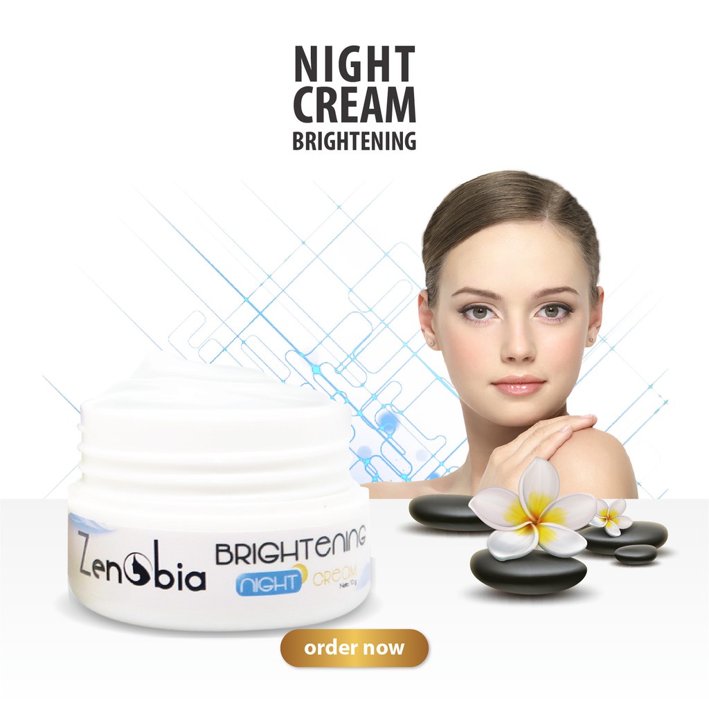 Zenobia Night Cream Brightening Series 10gr BPOM 100% ORIGINAL