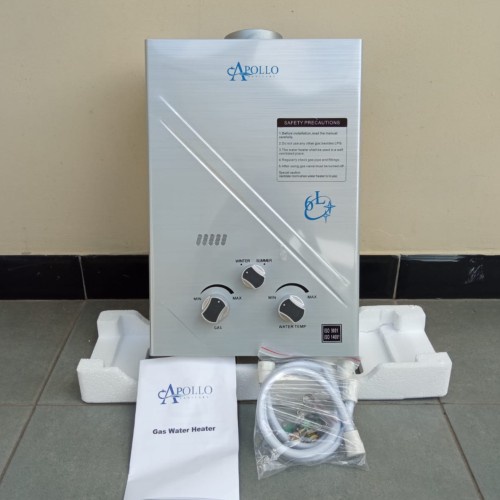 APOLL WATER HEATER GAS LPG APL 125 -6L PEMANAS AIR KAMAR MANDI