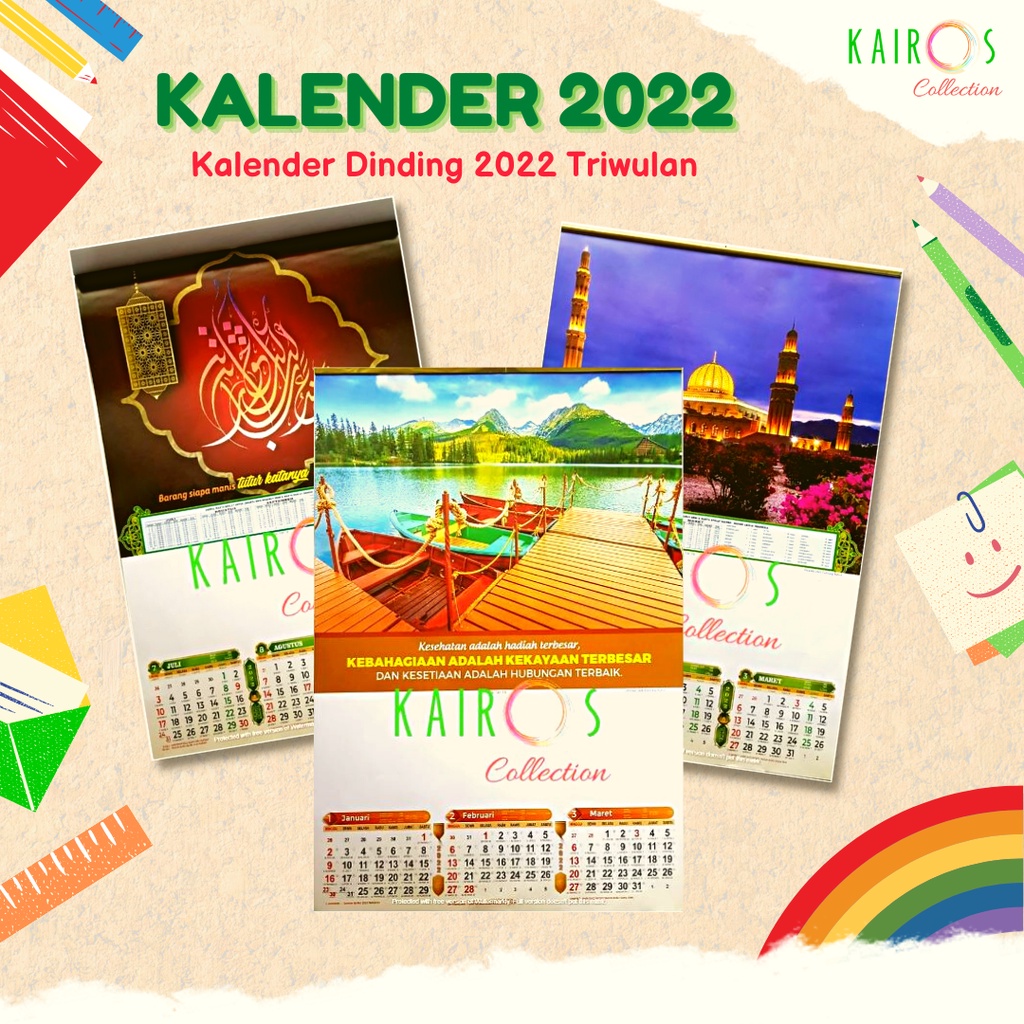 Kalender Tahun 2022 Dinding Triwulan