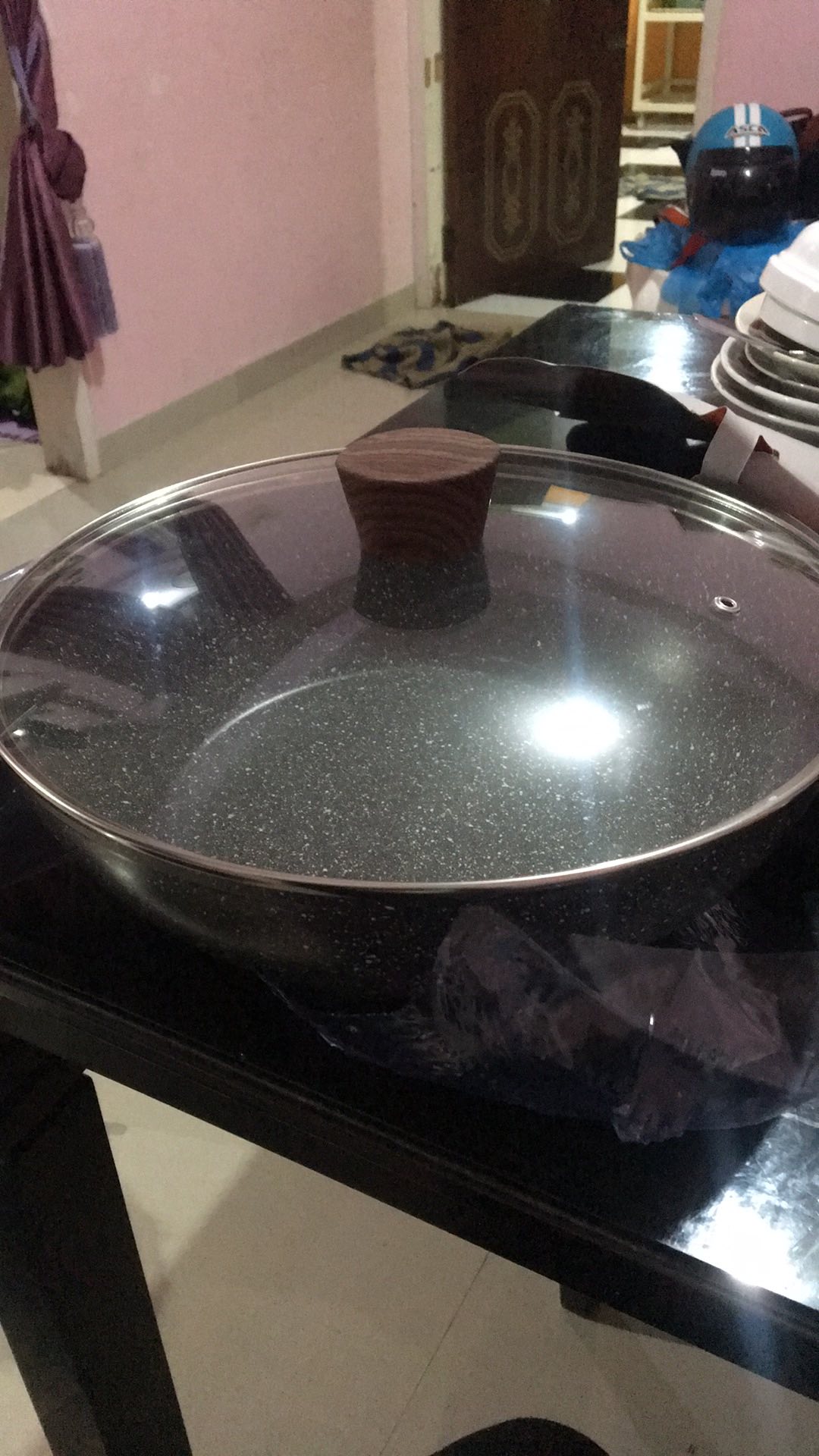 Cypruz Wok Kuali Marble Series + Lid (tutup) 30 Cm Ki-0650
