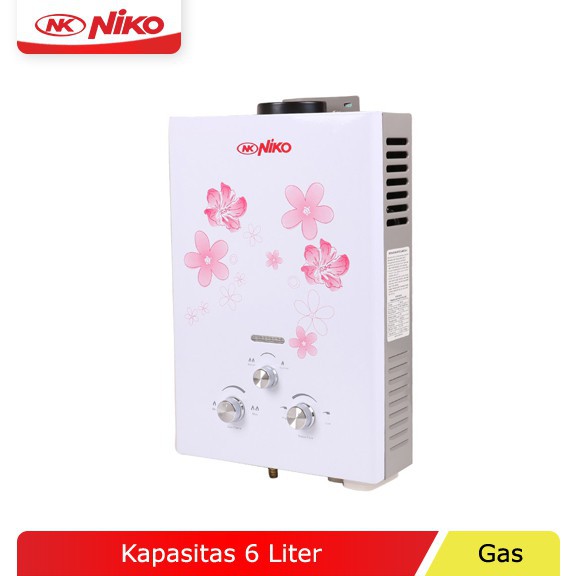 terlaris  produk [BEST SELLER] NIKO Gas Water Heater Pemanas Air Tempered Glass NK-6LN
