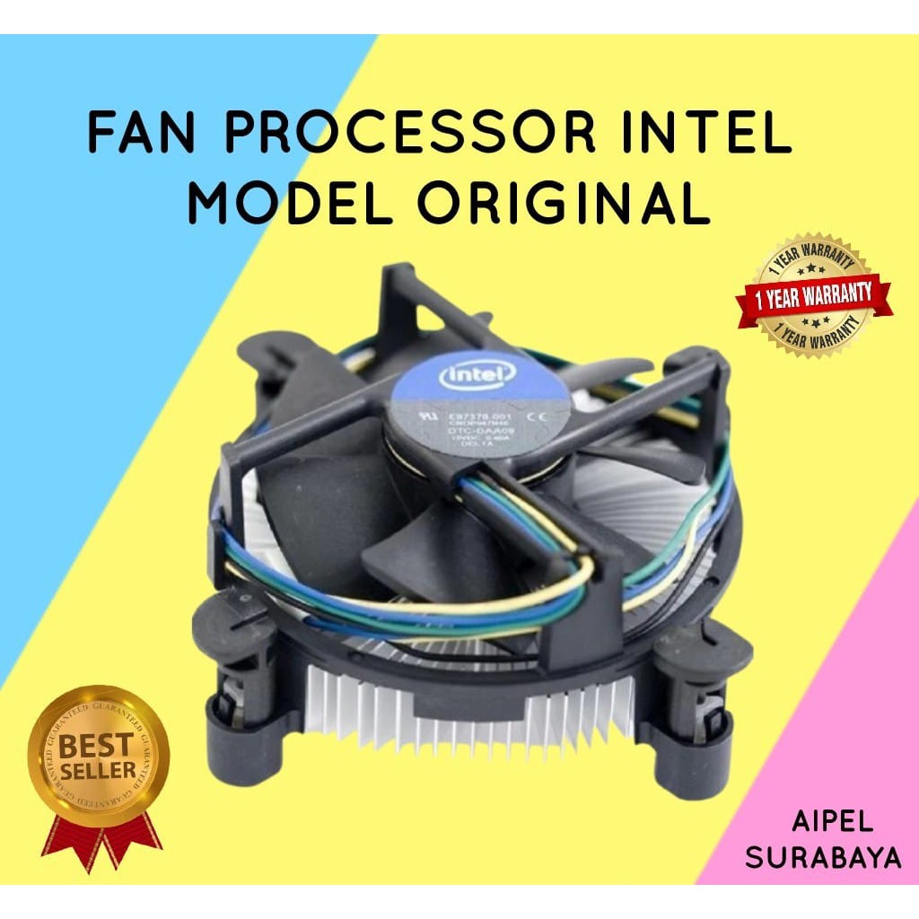 INTEL  FAN PROCESSOR SOCKET 115X CENTRO MODEL ORIGINAL INTEL BLACK