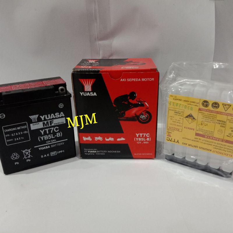 ACCU/AKI MOTOR YUASA MAINTENANCE FREE YT7C (KERING)