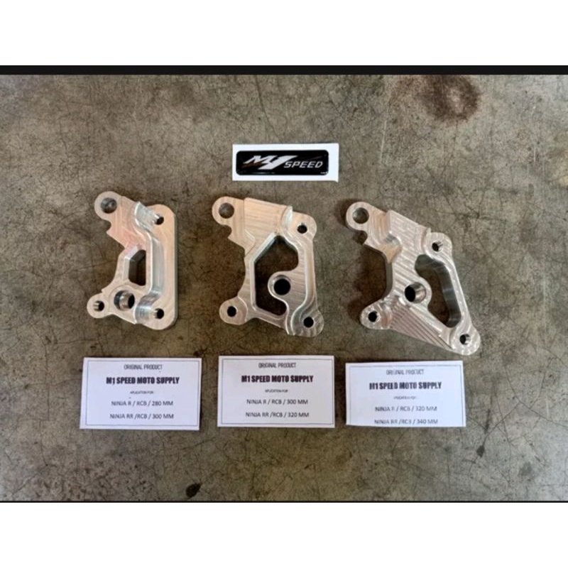 bracket breket breaket pangkon kaliper cakram depan 2p standar original rcb nissin samurai shock nin