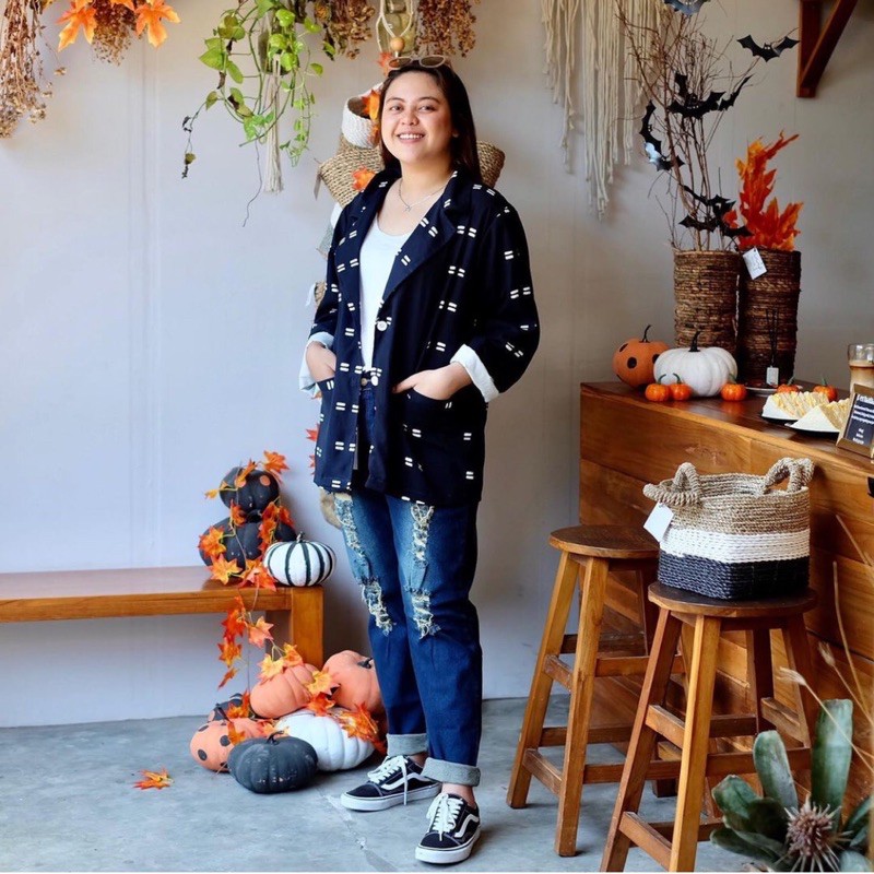 Luo Shibory Blazer | bisgize jumbosize plussize oversize jas wanita pria unisex batik aesthetic