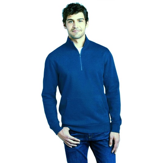 Sweater Half zipper pria Turtle Neck Jaket Halfzip