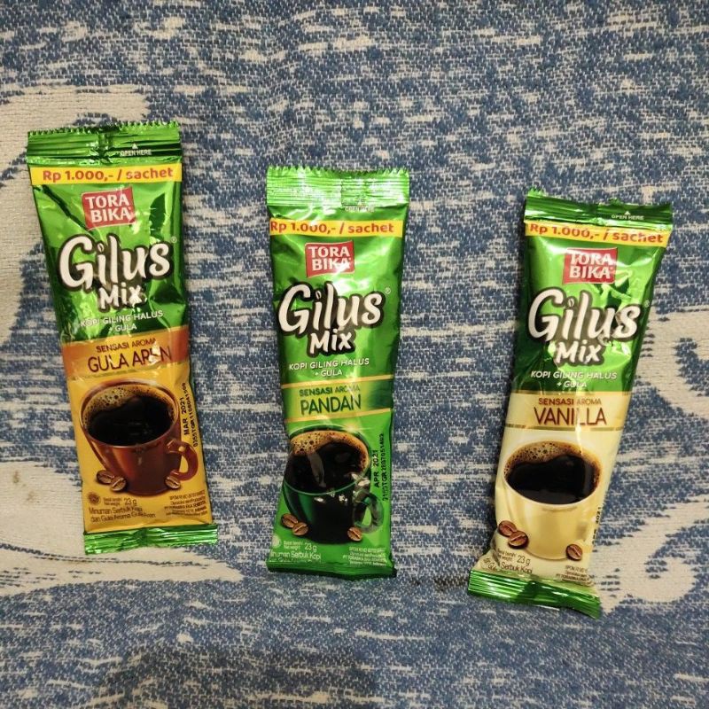 

(ECER) Tora Bika Gilus Mix Kopi Giling Halus + Gula 23g Gula Aren/Pandan/Vanilla