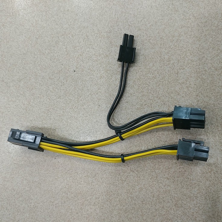 Kabel Power VGA 6 Pin To Dual Pin Molex Bergaransi Female Male