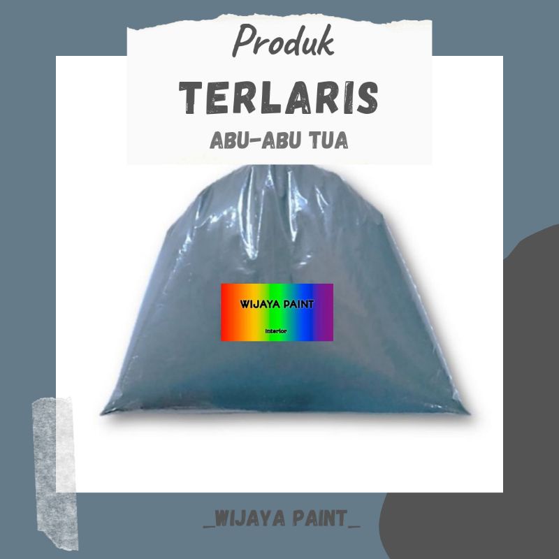 CAT TEMBOK KILOAN WARNA GREY ABU ABU TUA KEMASAN 2KG