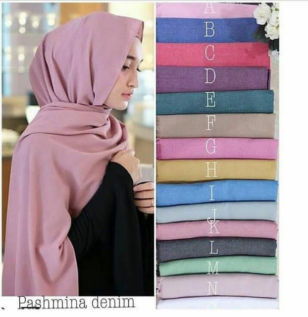 TERMURAH PASHMINA DENIM / PASMINA KATUN DENIM RAWIS