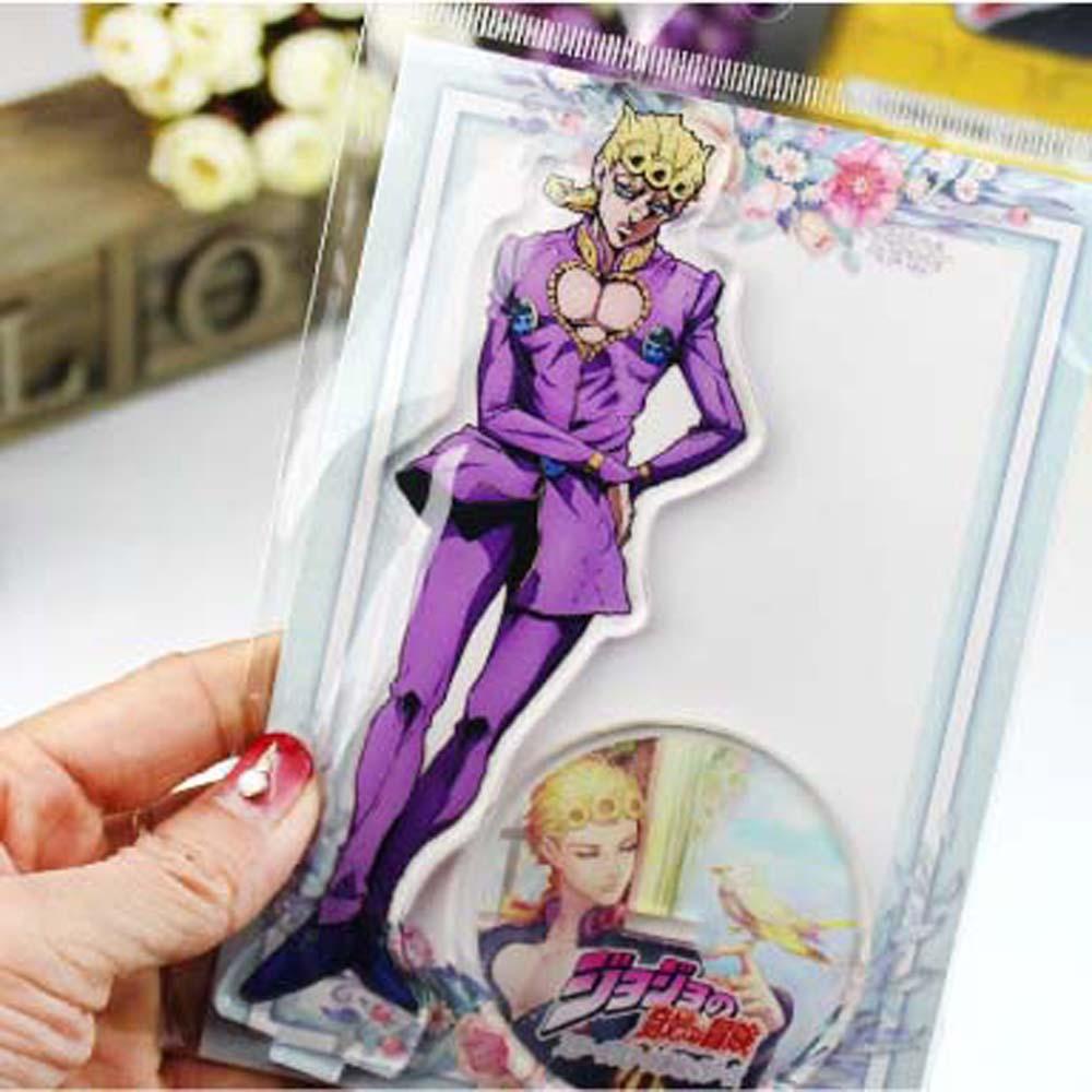 [Elegan] Jojo Bizarre Adventure Kartun Anime Fashion Dekorasi Mainan Koleksi Model Desktop Standing Card JoJo Figure Model Plat