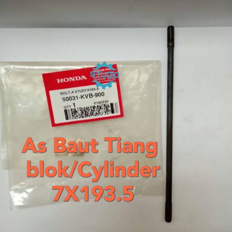 90031K44V00 Baut Drat As Tiang Blok Block Cylinder Bolt A Stud 7×192.5 BeAT FI Vario 110 eSP Vario 110 Karburator Techno Scoopy Spacy 90031KVB900